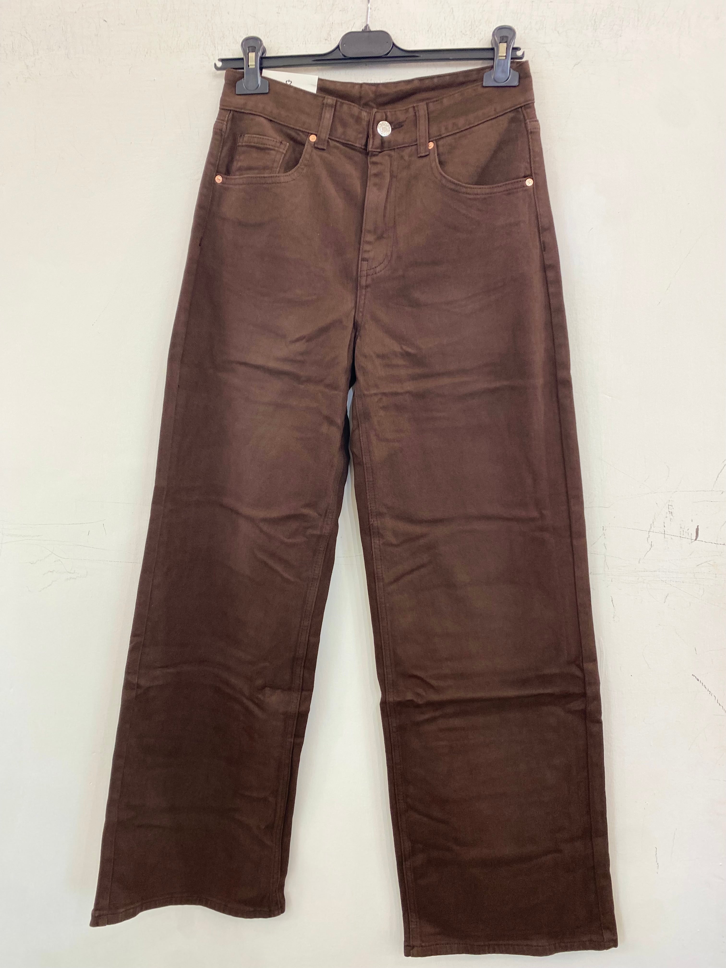 Jeans wide leg palazzo marrone 5150