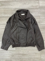 Jacket chiodo ecopelle oversize 006