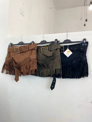 Gonna in eco renna con frange 19270
