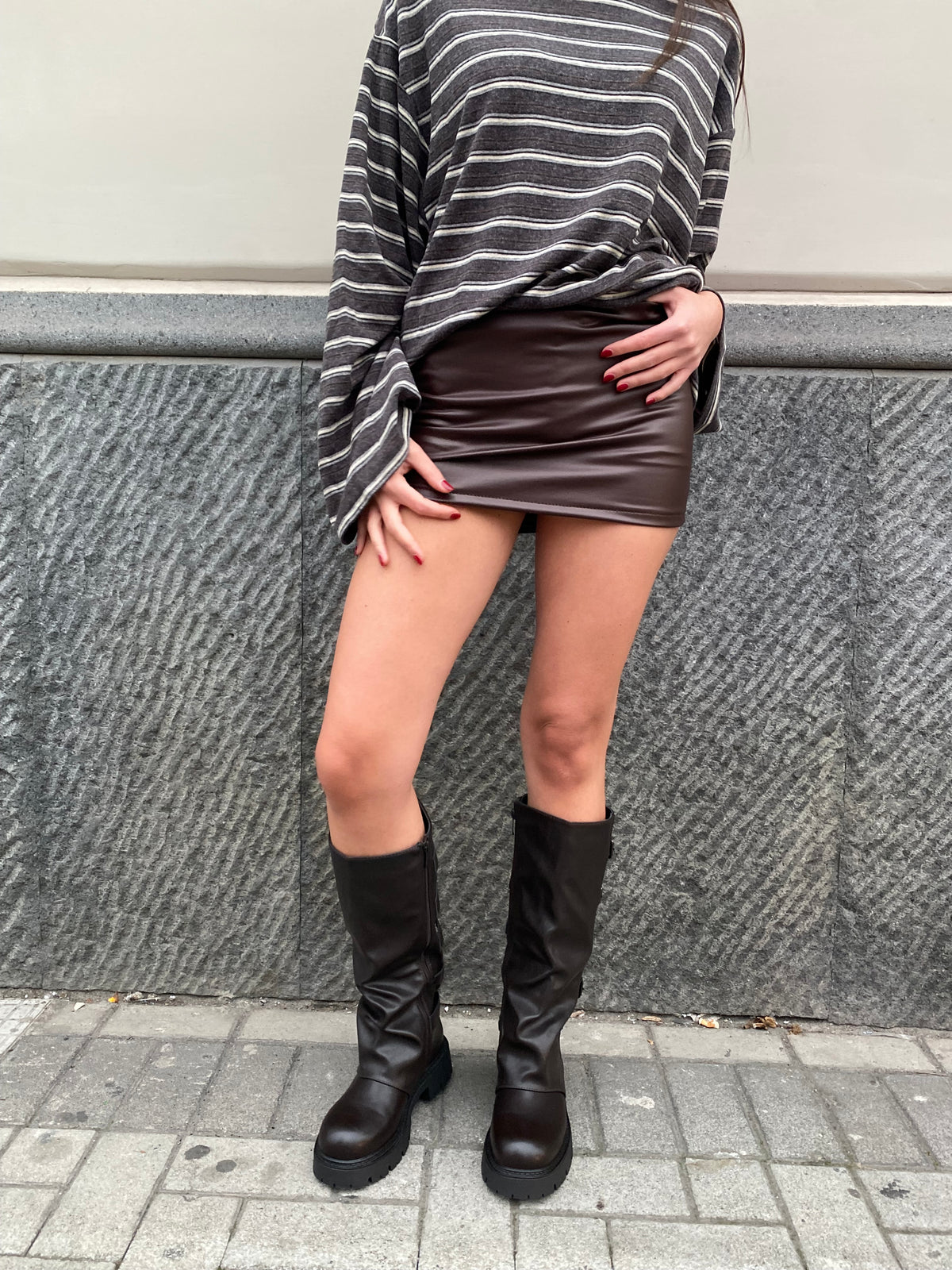 Gonna/short in ecopelle 10831