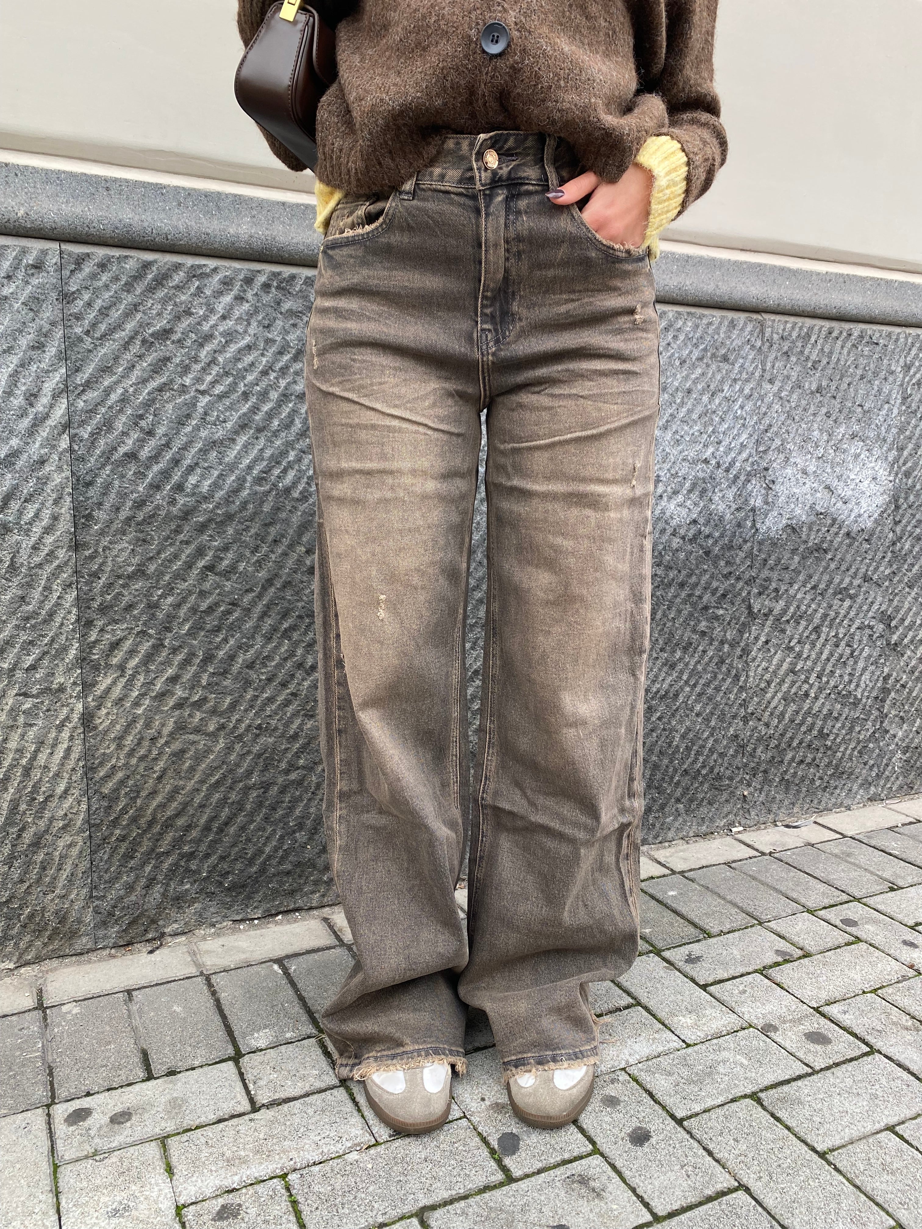 Jeans wideleg color terra 8000 12