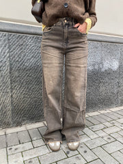 Jeans wideleg color terra 8000 12