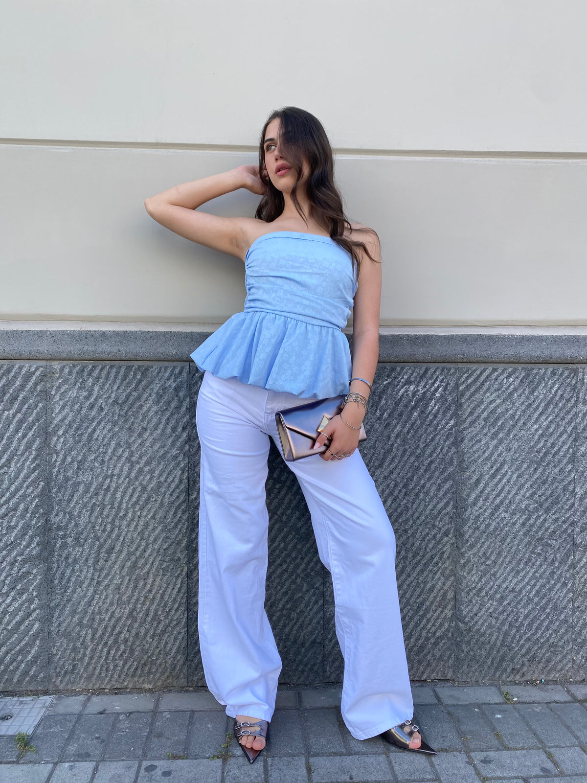 Top con brillantini (2 colori)