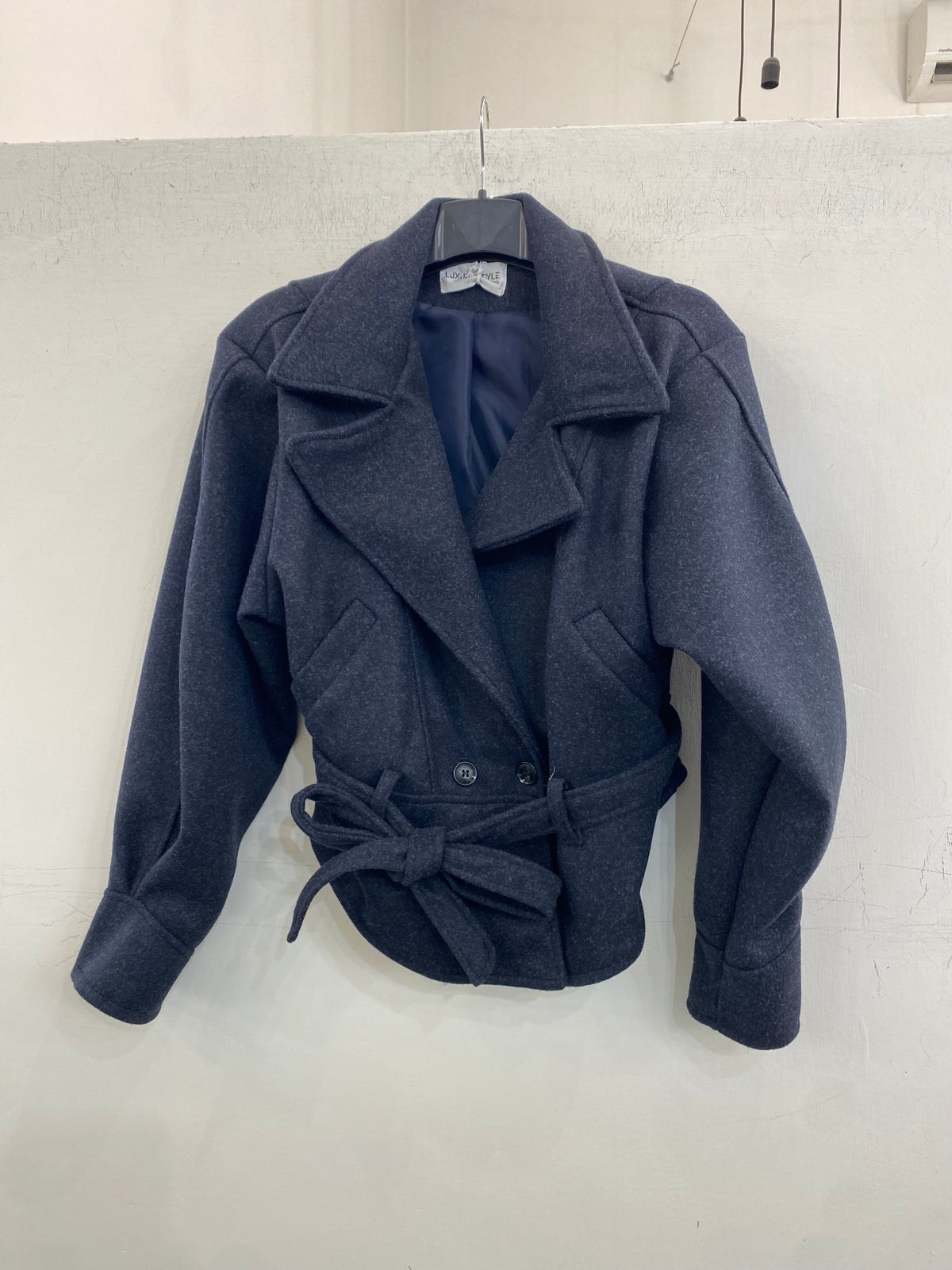 Cappotto corto con cintura 6801