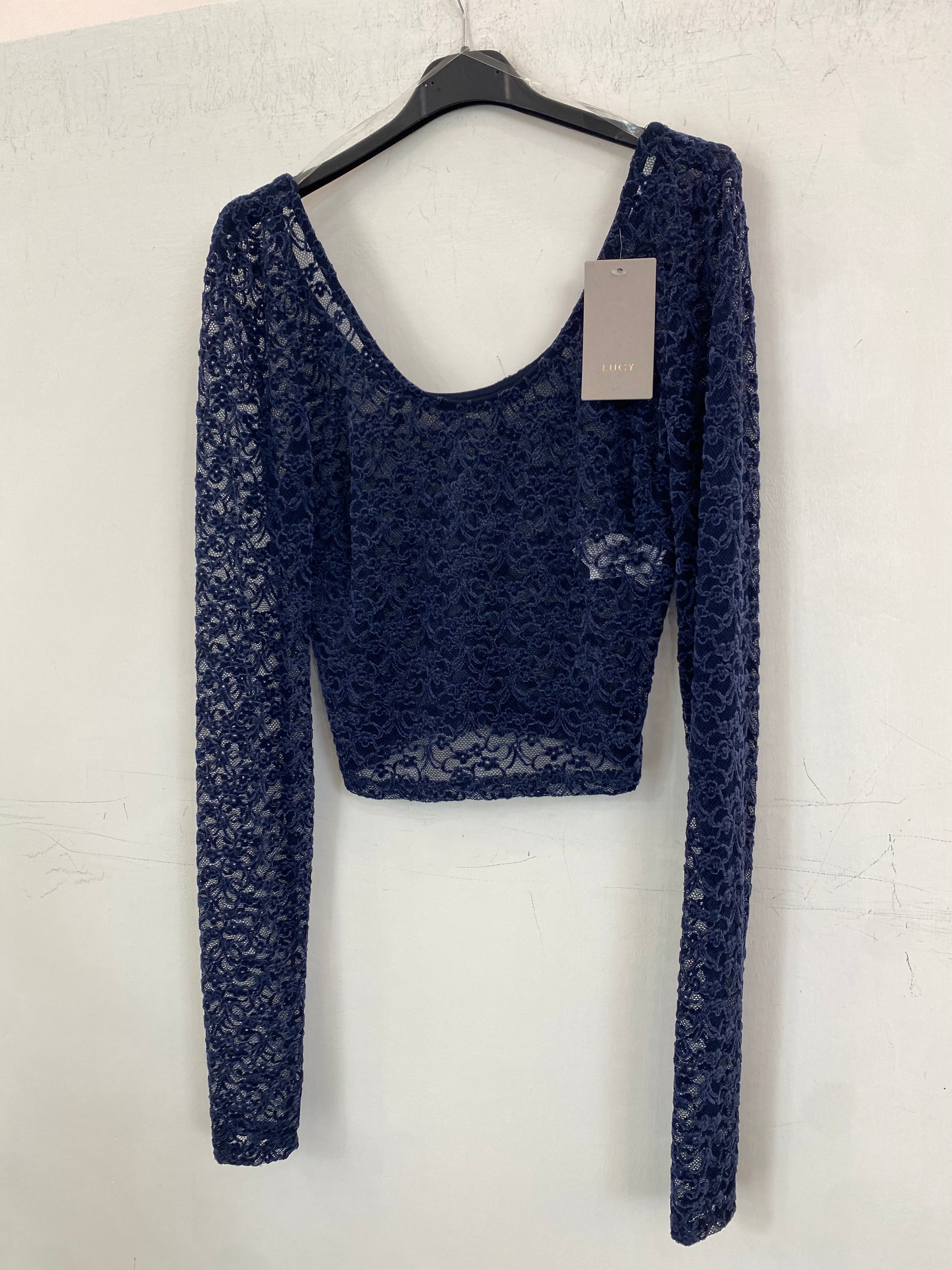 Maglia velata con ricamo in vellutino 101238