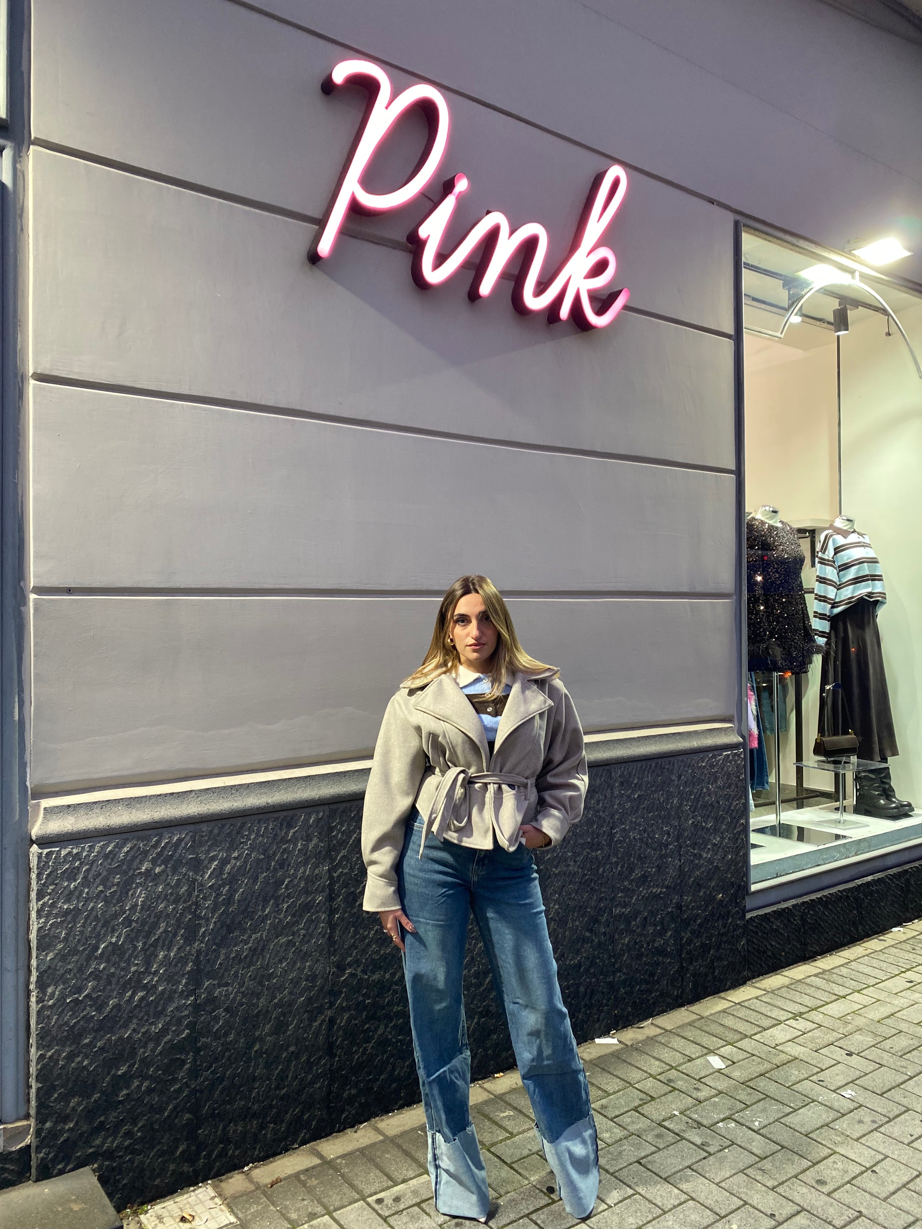 Jeans wide leg con piegone 8891