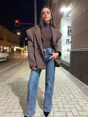 Jeans wide leg sabbiato 8907