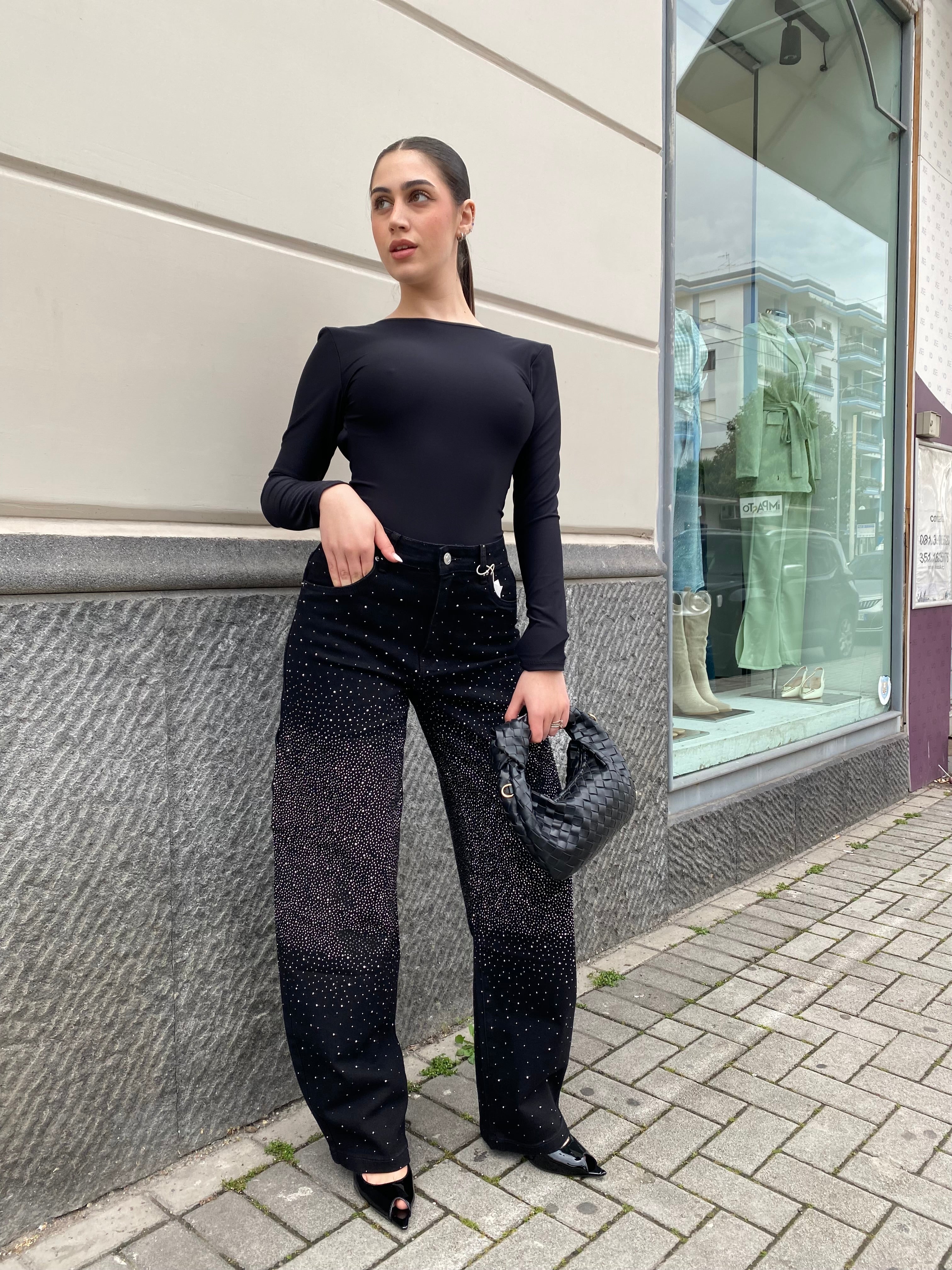 Jeans con brillantini