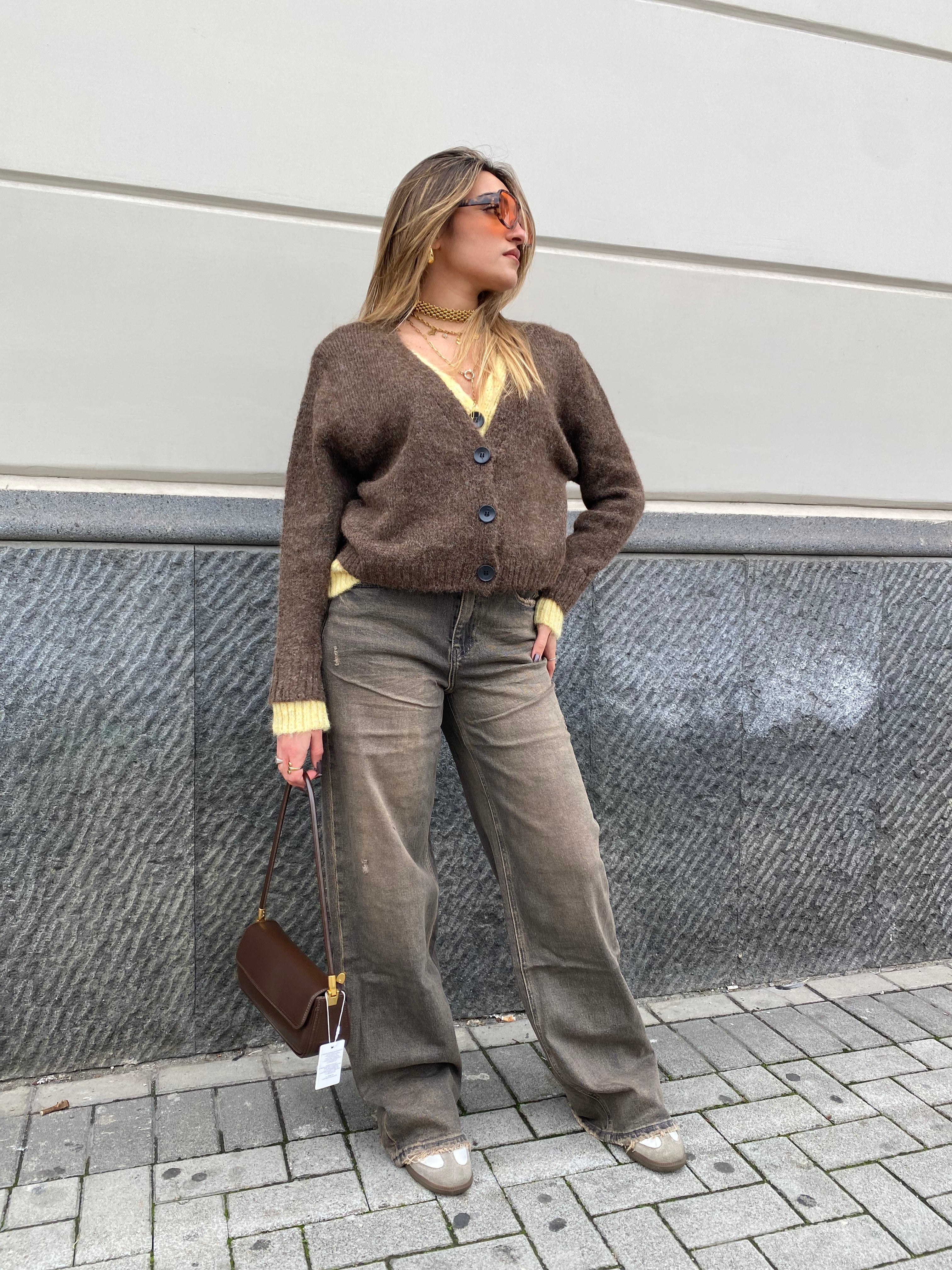 Jeans wideleg color terra 8000 12