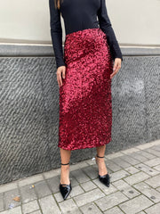 Gonna lunga con paillettes 6656