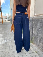 Jeans baggy chiusura a fascia 128