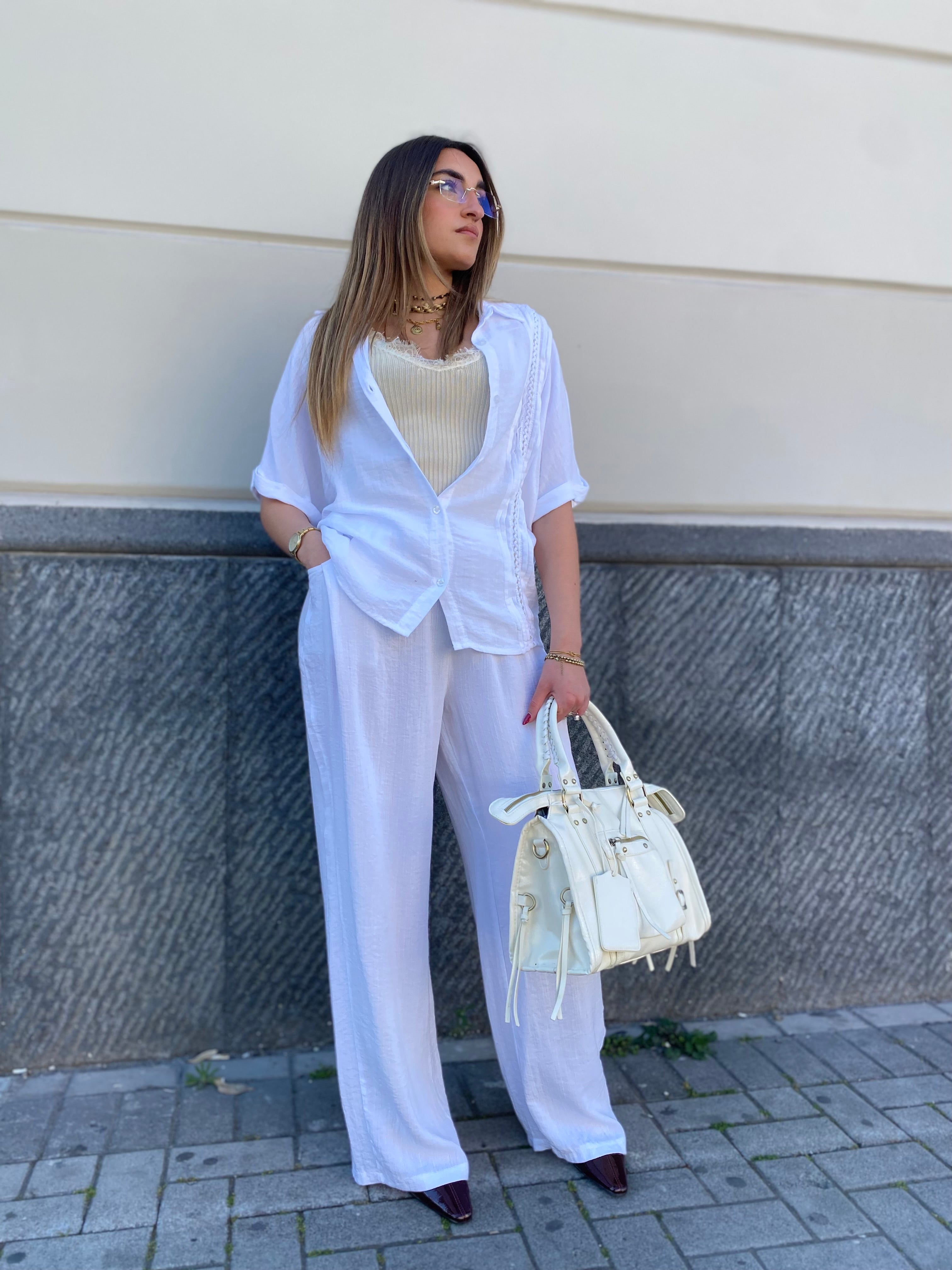 Camicia effetto lino 10631
