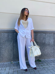 Camicia effetto lino 10631