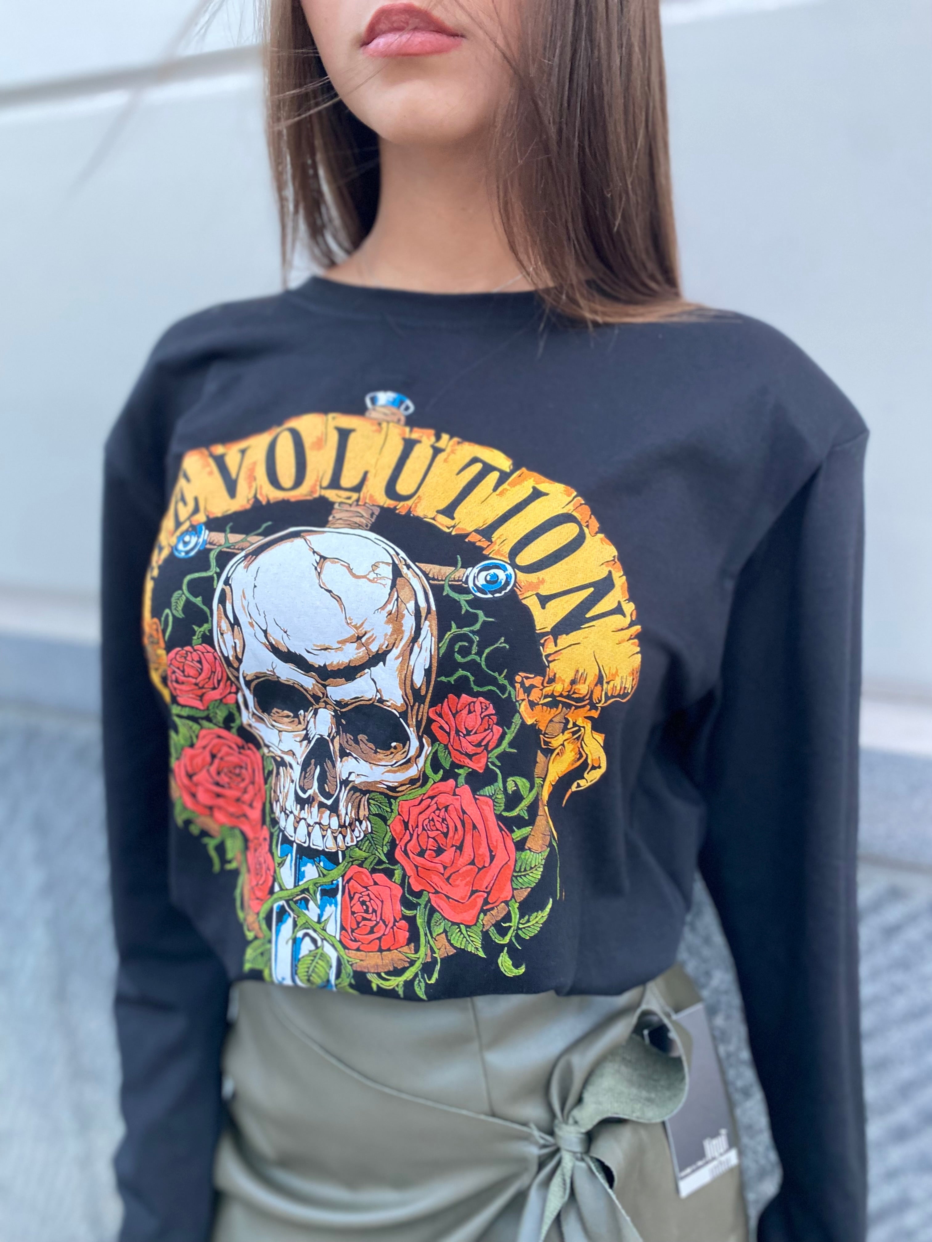 Maglia rock con spalline 0638