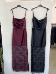 Abito pizzo e raso lungo 321