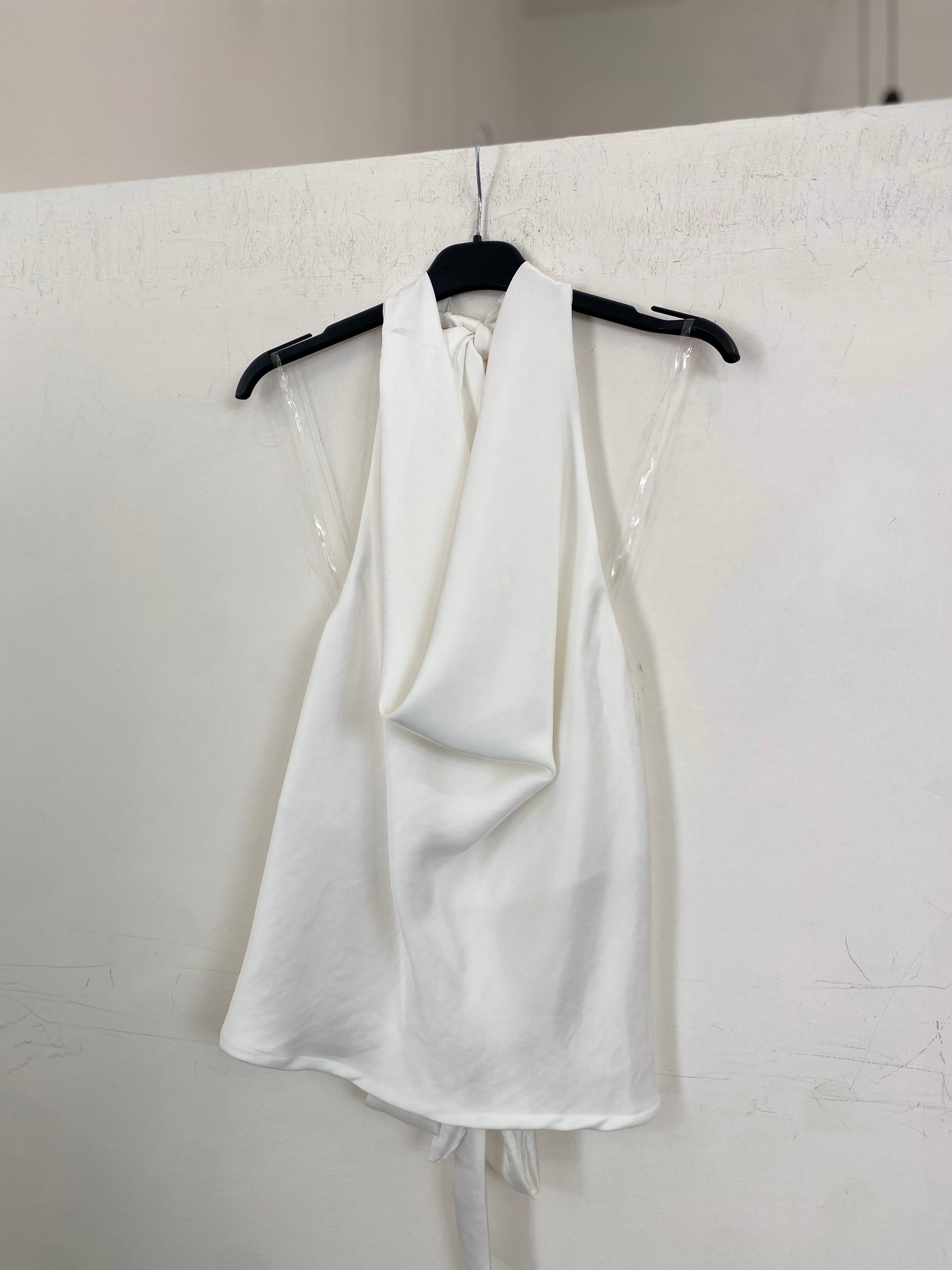 Maglia scollato effetto raso 14089