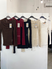 Maglia Kim in pizzo e ricami 135543