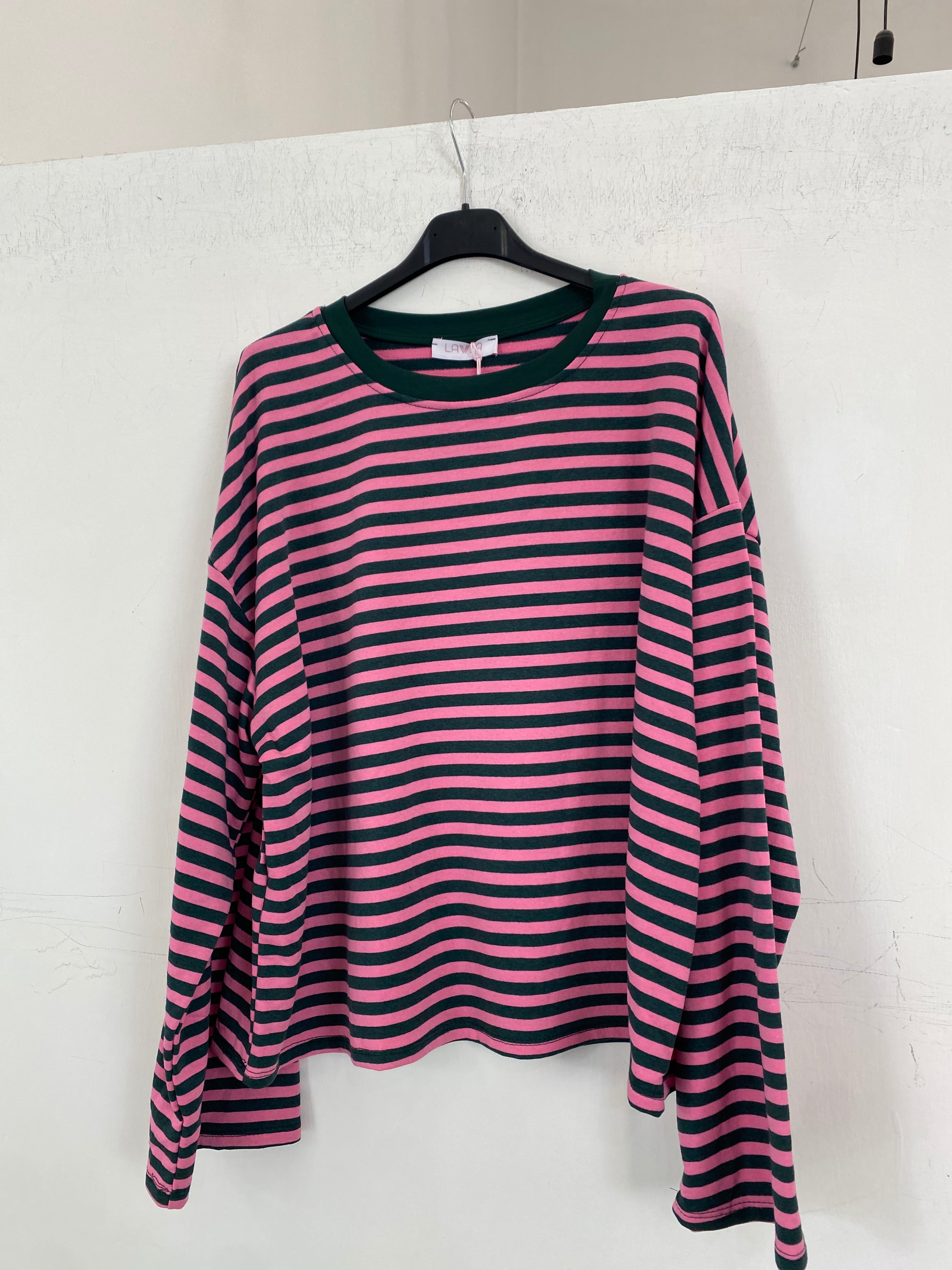 Maglia a righe in caldo cotone oversize 1109