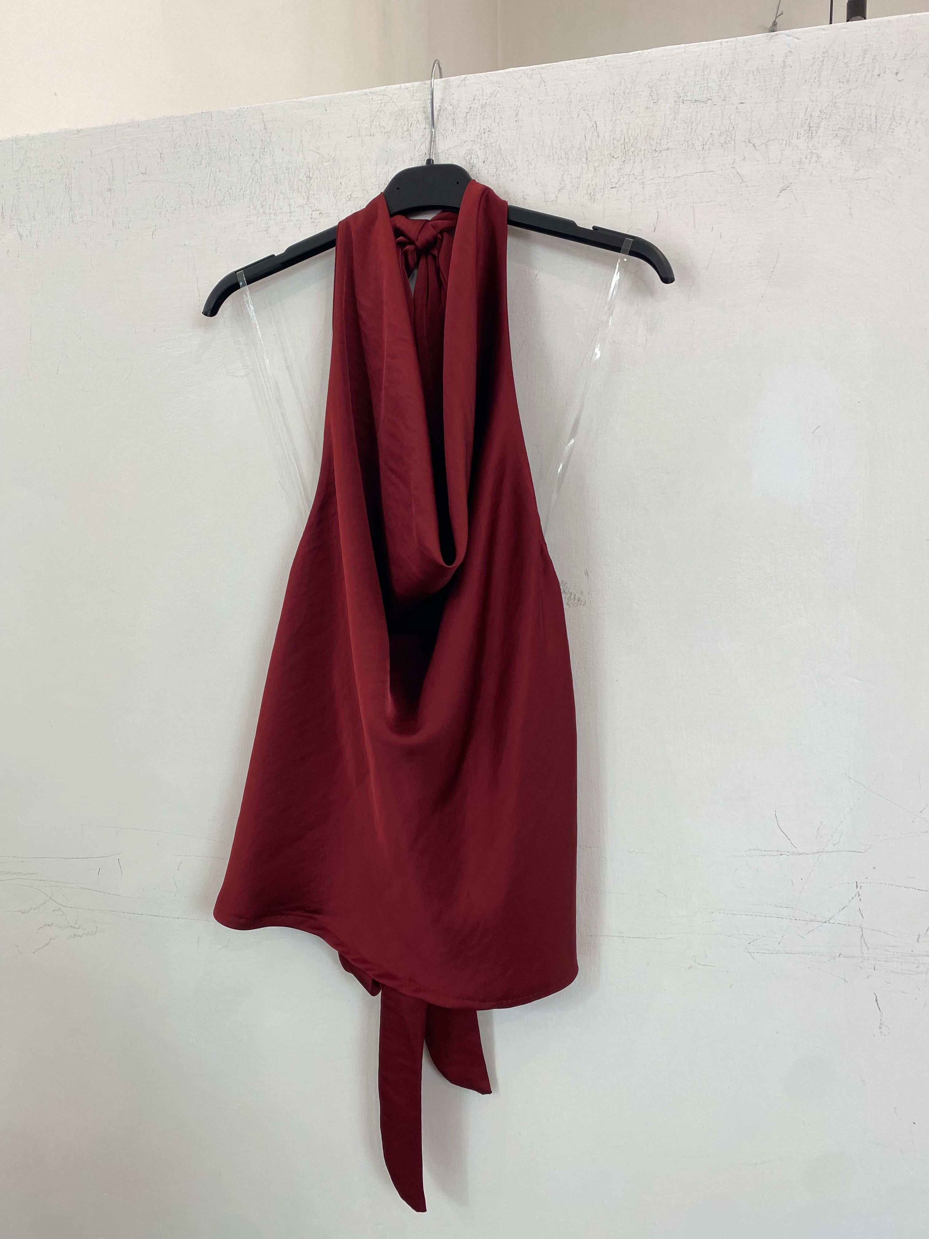 Maglia scollato effetto raso 14089
