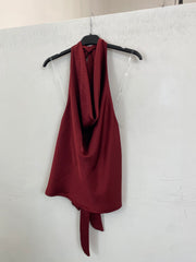 Maglia scollato effetto raso 14089