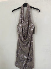 Abito con paillettes scollato dietro 120915