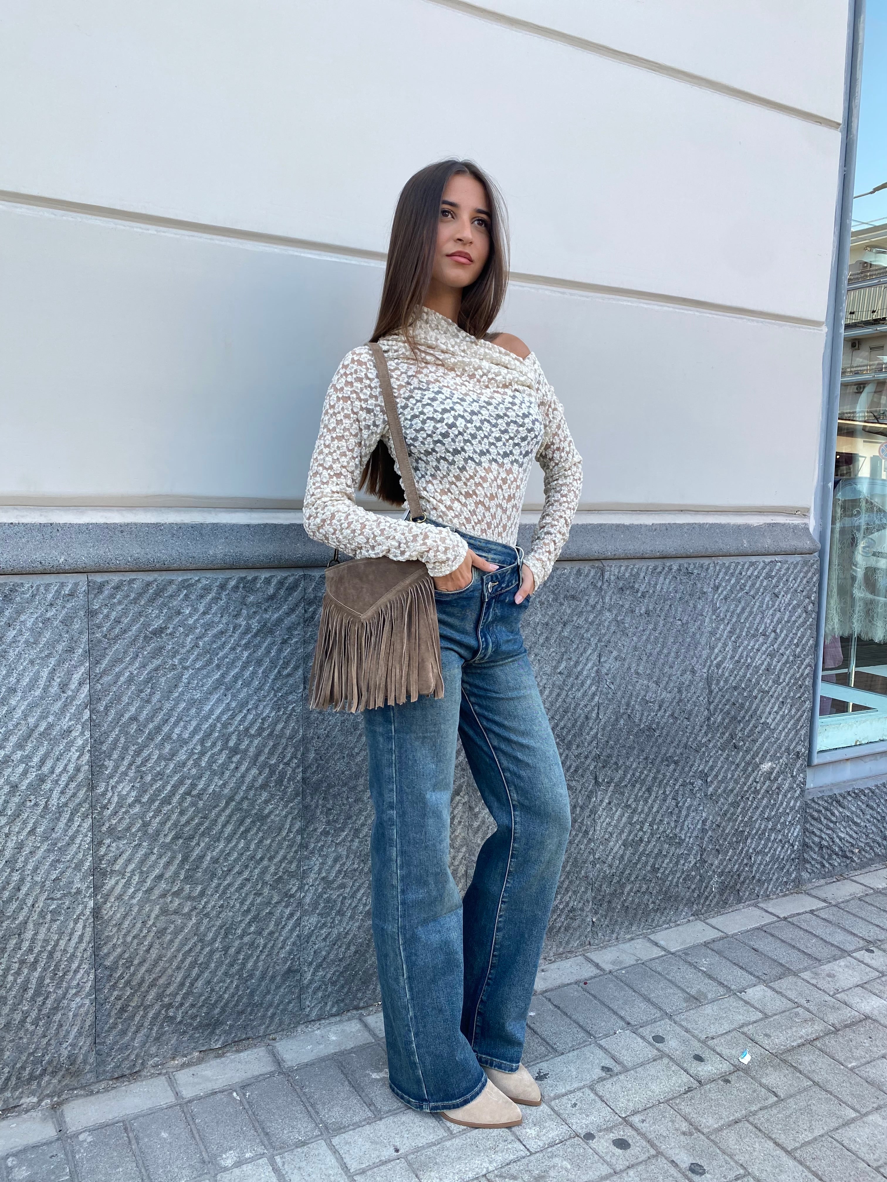 Maglia Kim in pizzo e ricami 135543