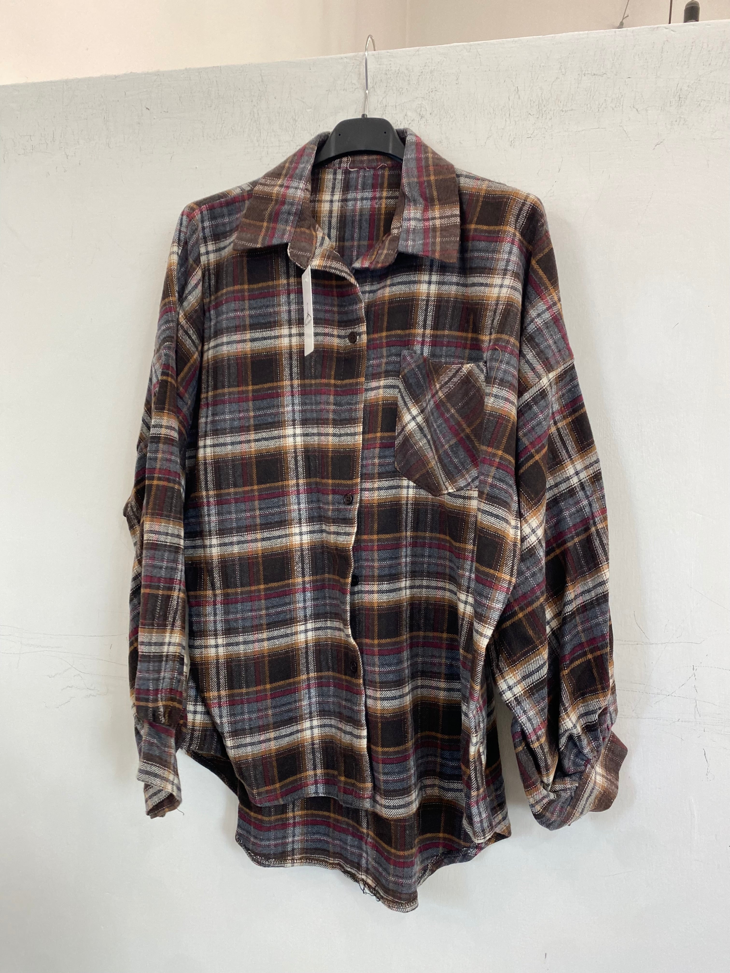 Camicia flanella oversize 24616