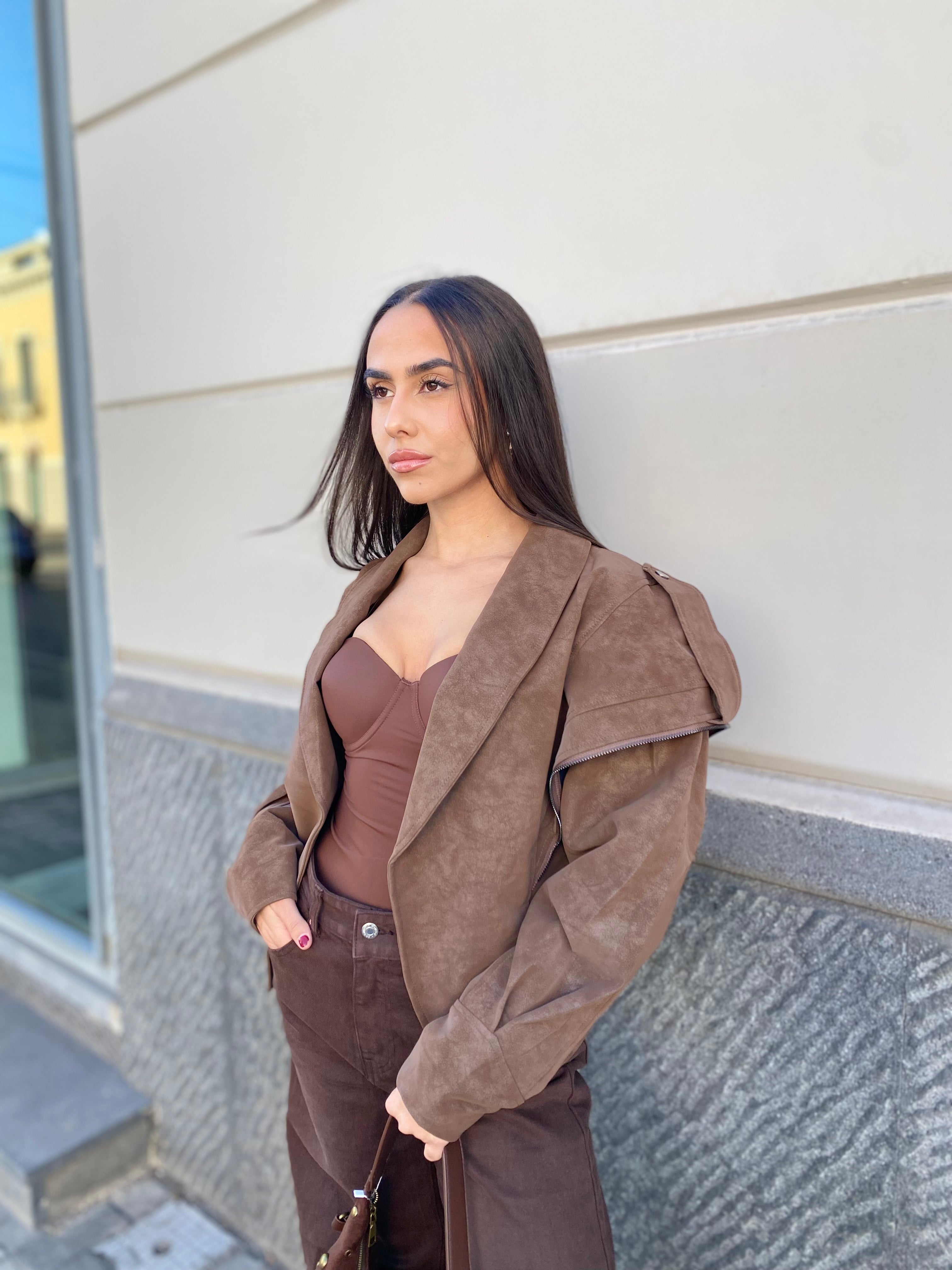 Jacket modello chiodo oversize 9206