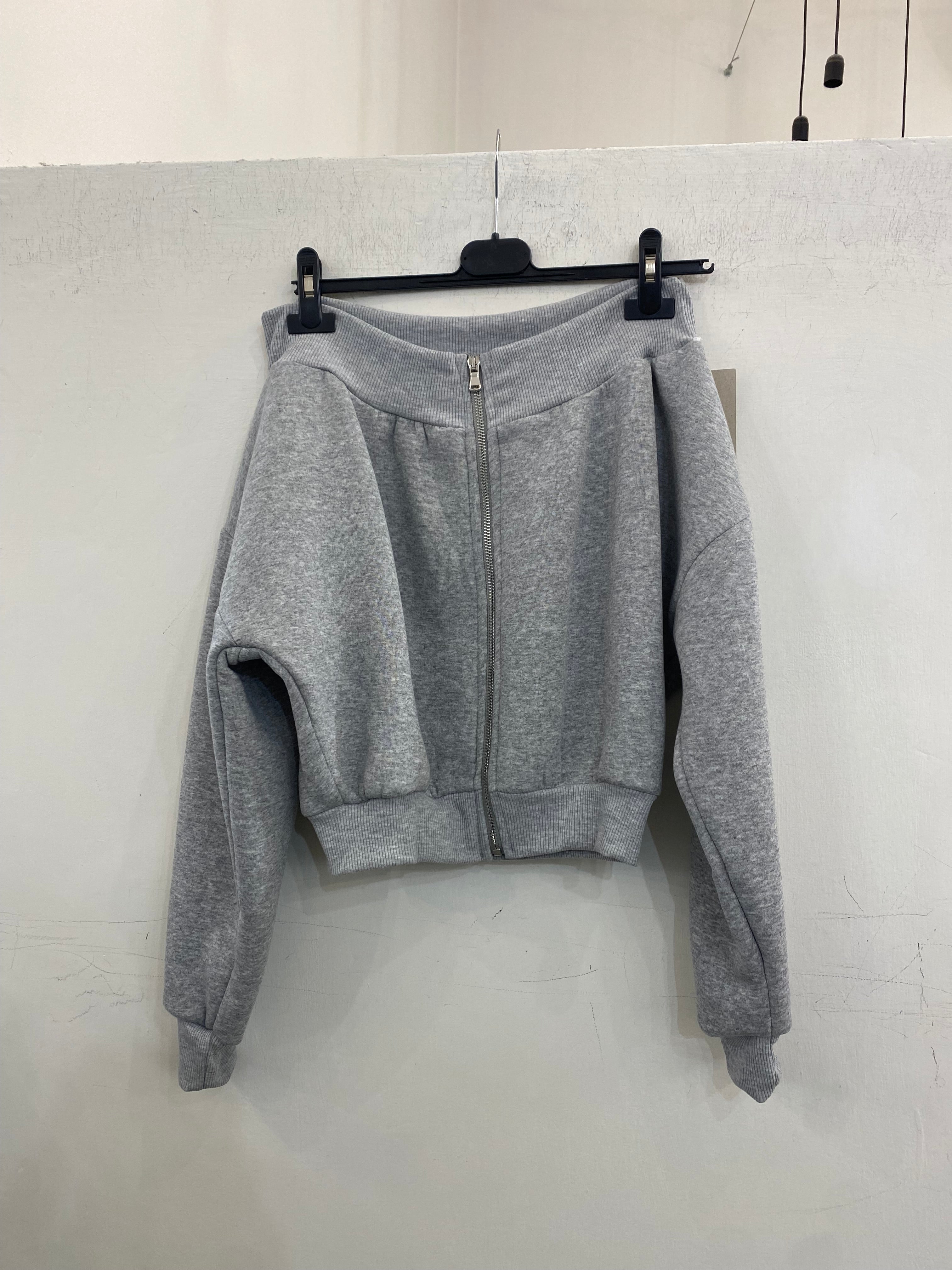 Felpa scollo a barca con zip 97101