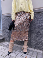 Gonna lunga con paillettes 6656