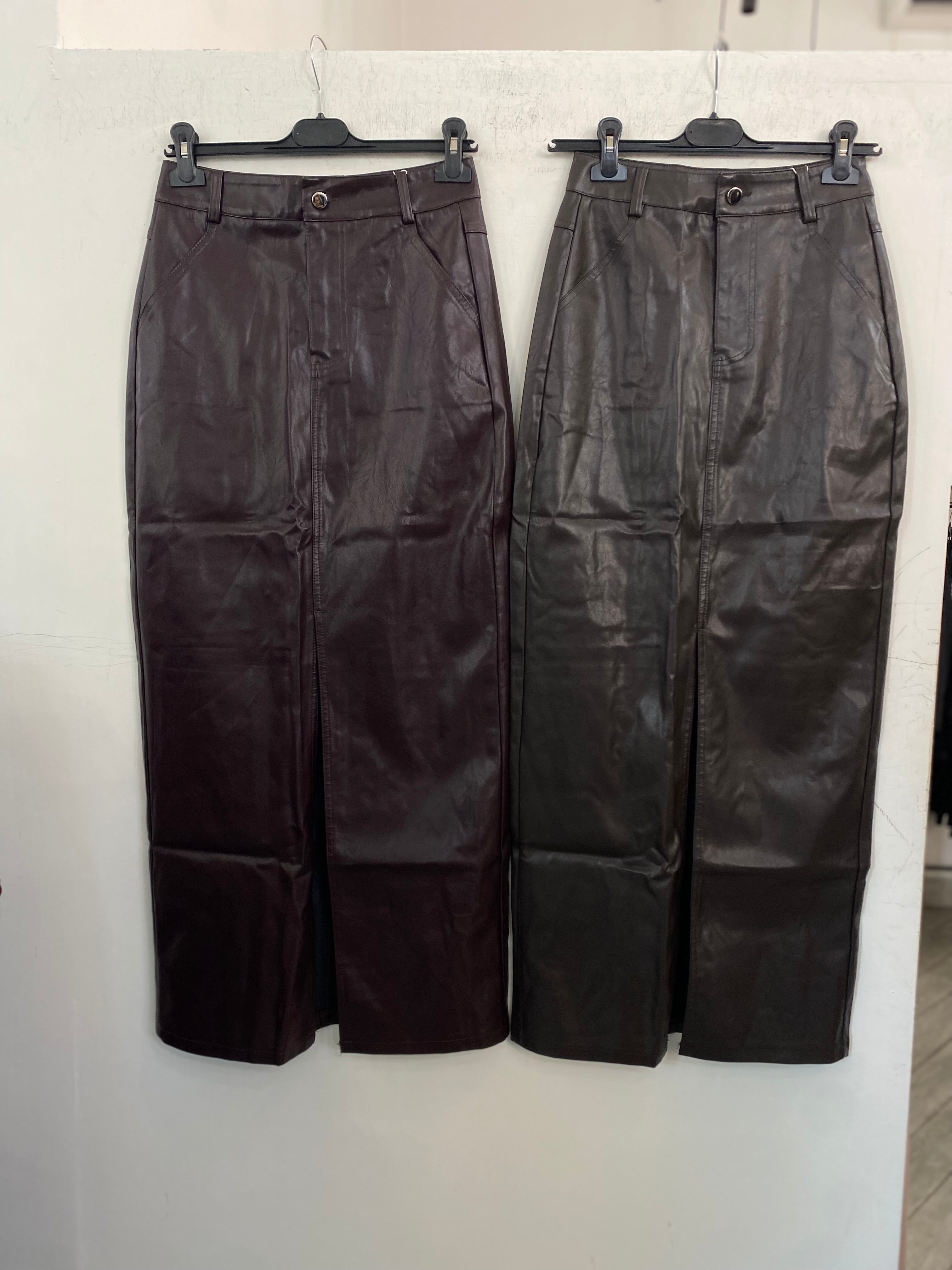 Gonna lunga ecopelle 9150