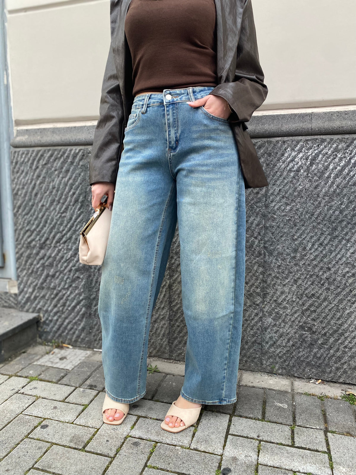 Jeans balloon sabbiato 2612