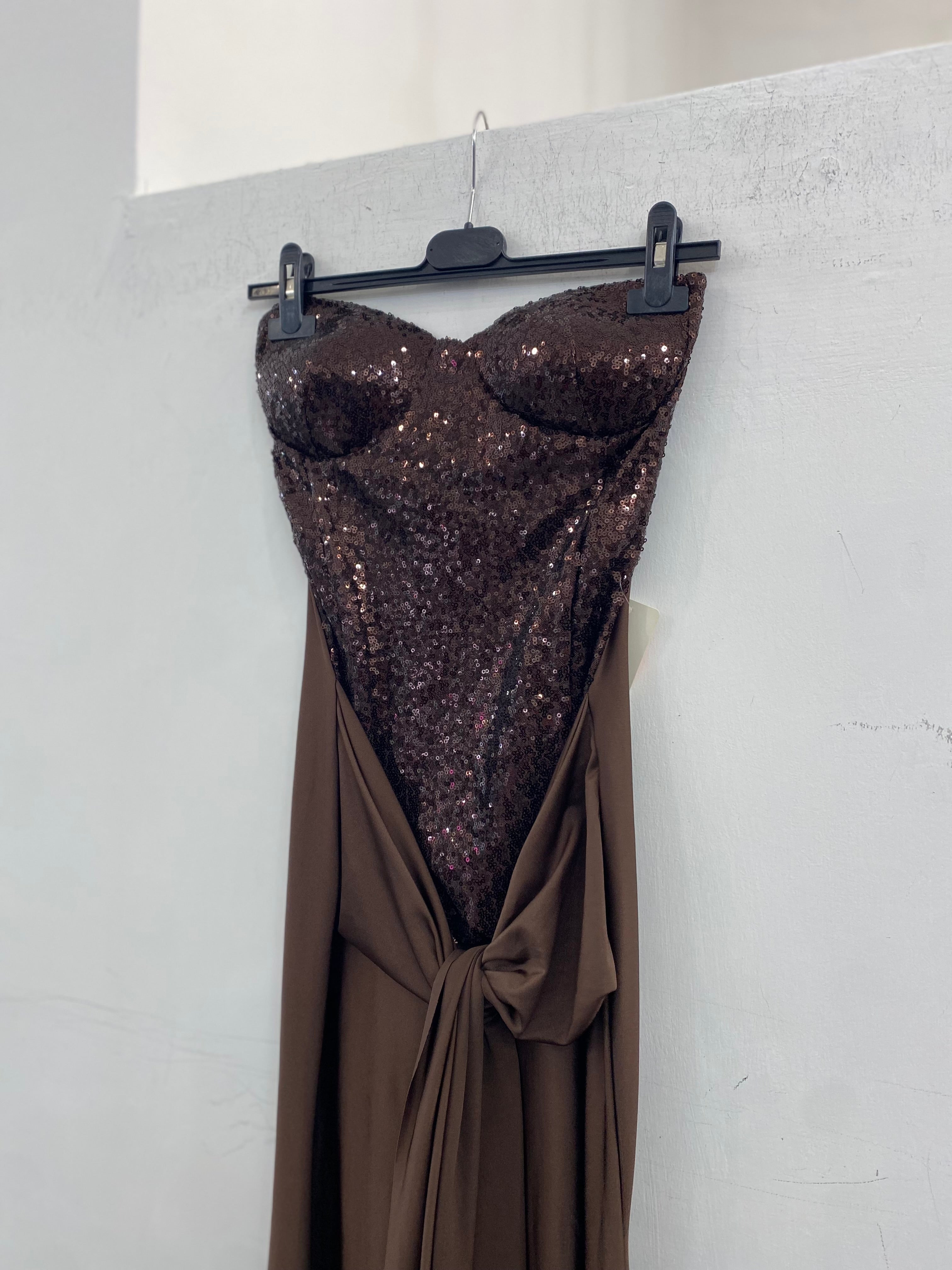 Long dress con paillettes 2035