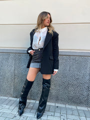 Mini gonna di jeans con brillantini 8958