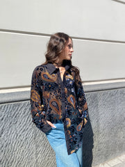 Camicia velata con paisley 76068