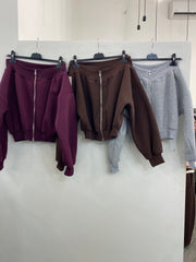 Felpa scollo a barca con zip 97101