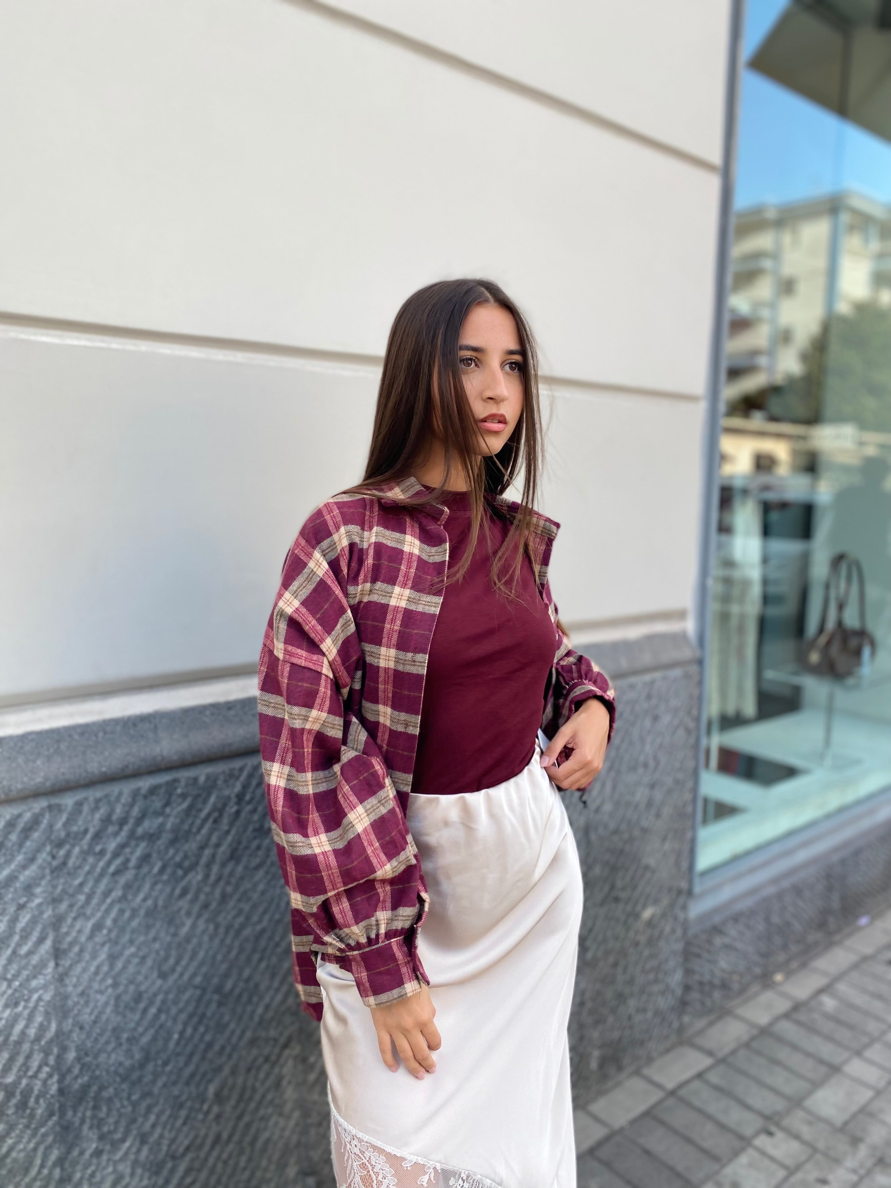 Camicia flanella oversize 24616