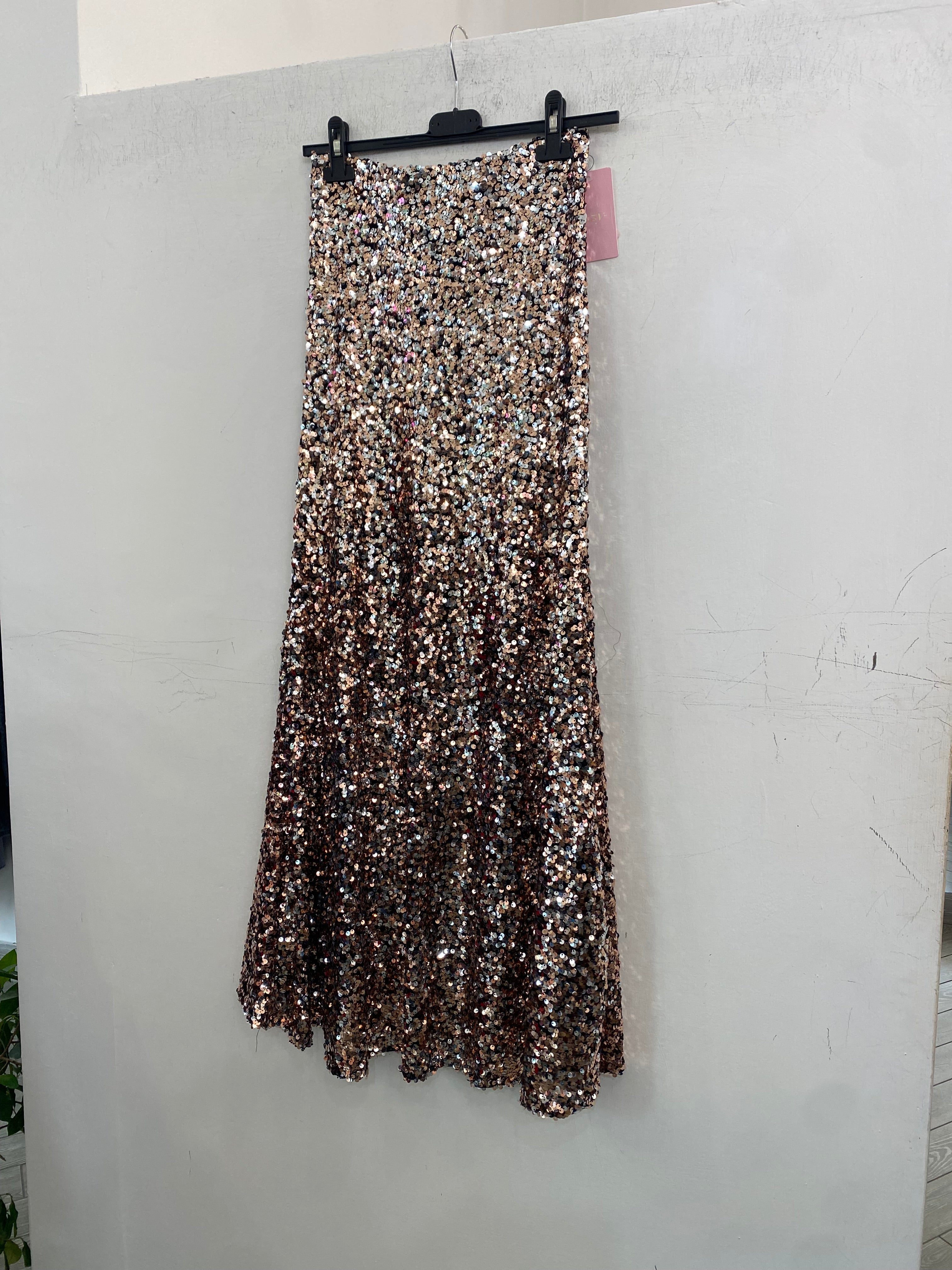 Gonna lunga in paillettes 6658