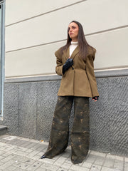 Jeans palazzo camouflage 25179