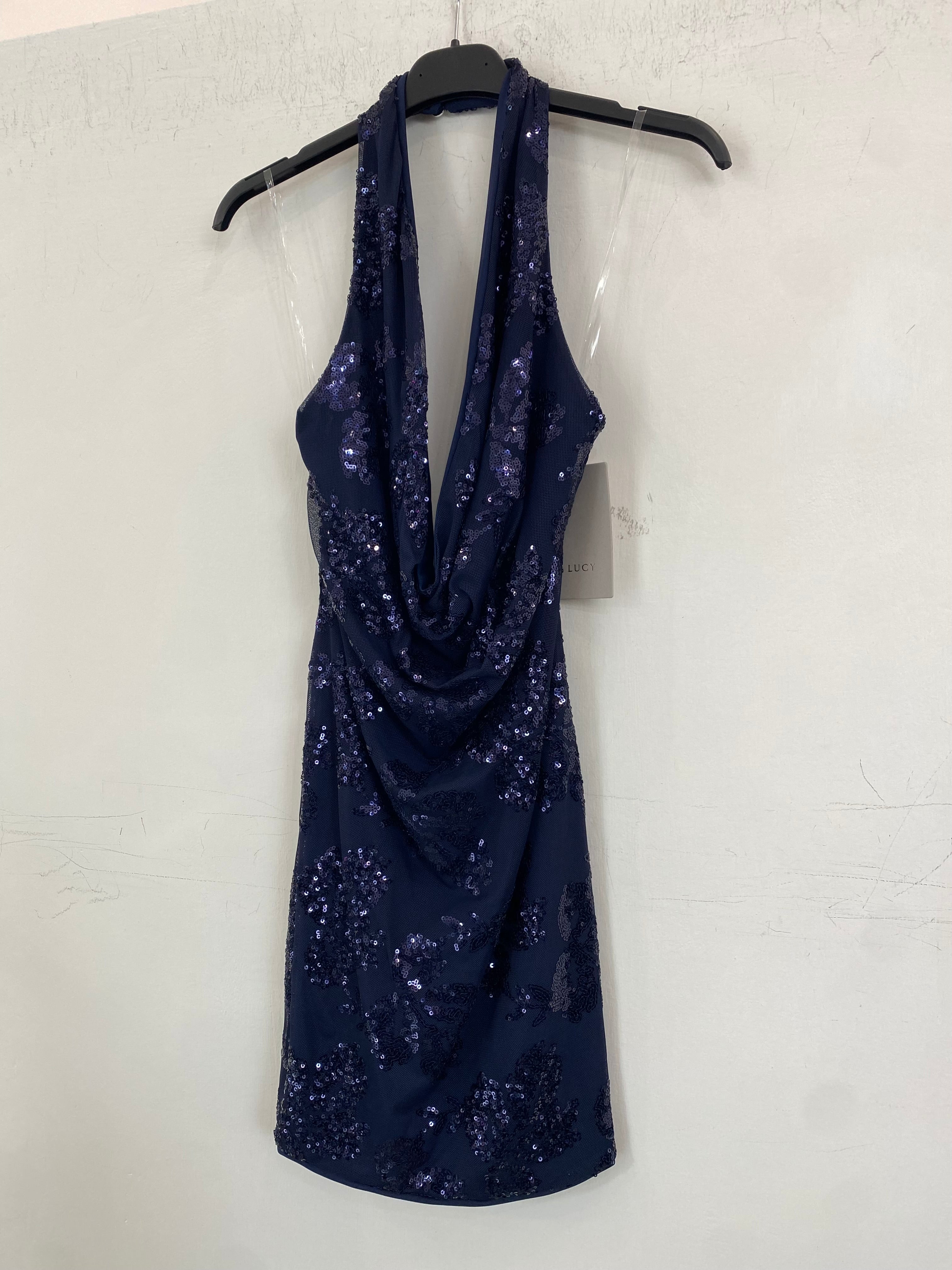 Abito con paillettes scollato dietro 120915