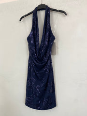 Abito con paillettes scollato dietro 120915