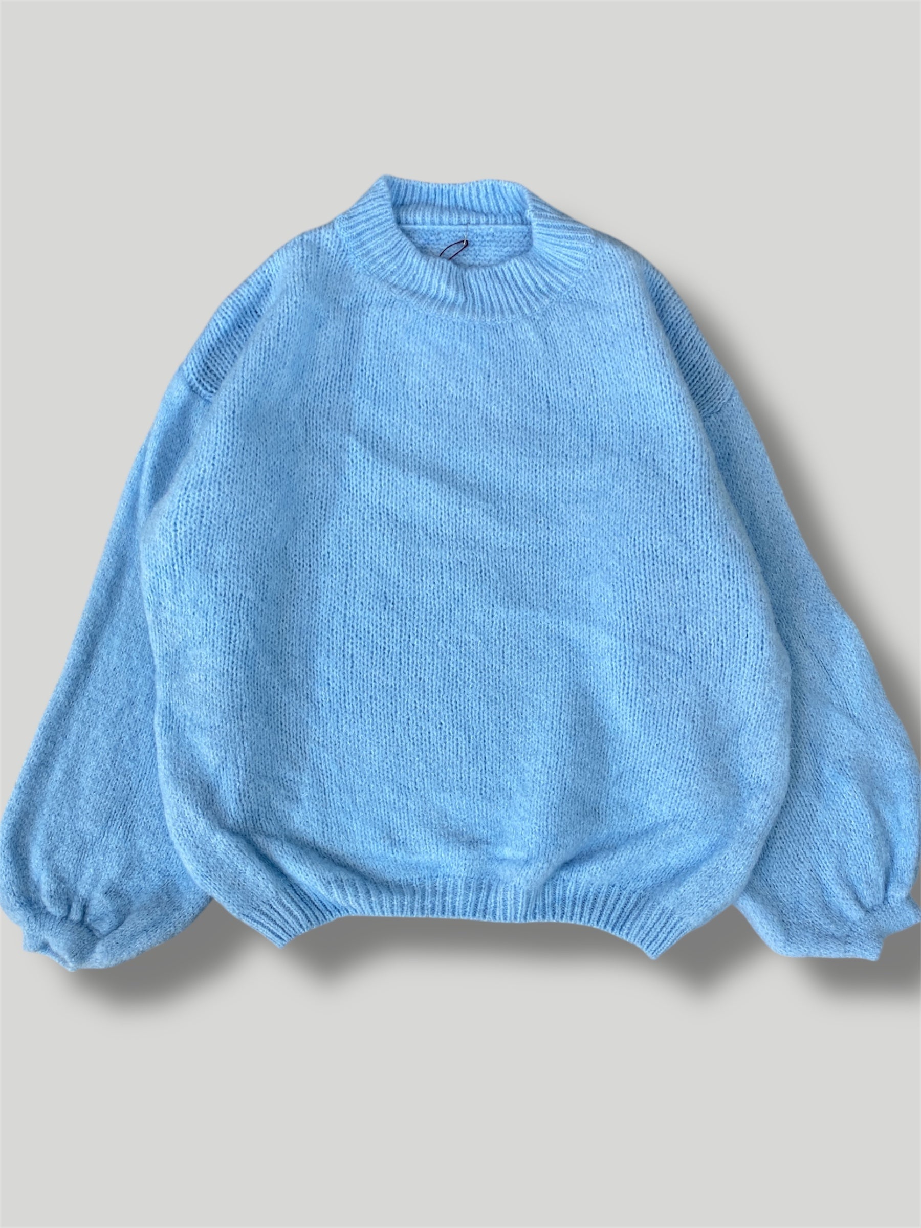 Pull girocollo manica a sbuffo 2412