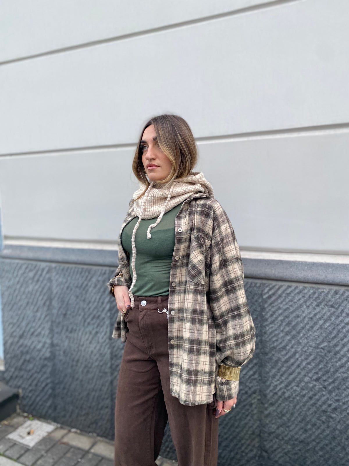 Camicia in flanella oversize 24616