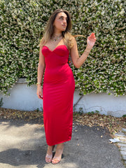 Abito lungo in raso 27956