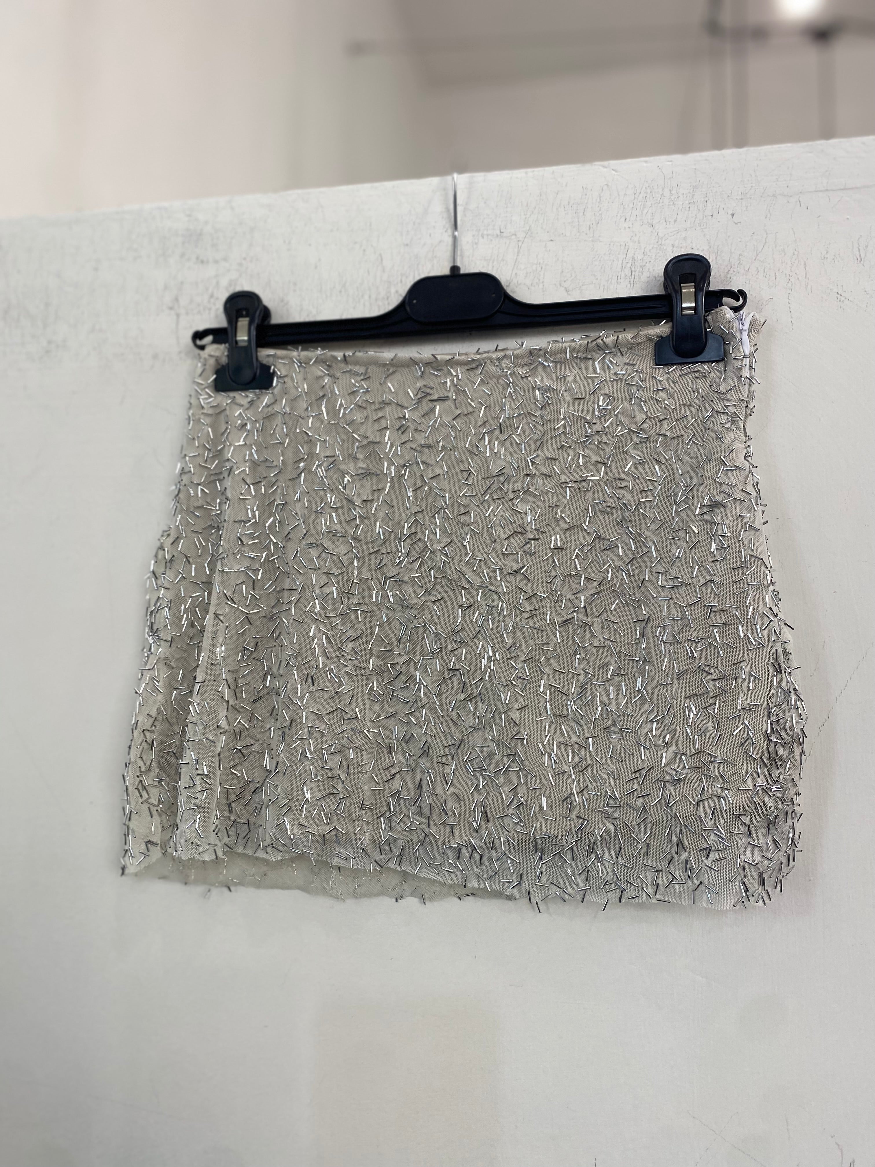 Mini gonna velo e paillettes 5738