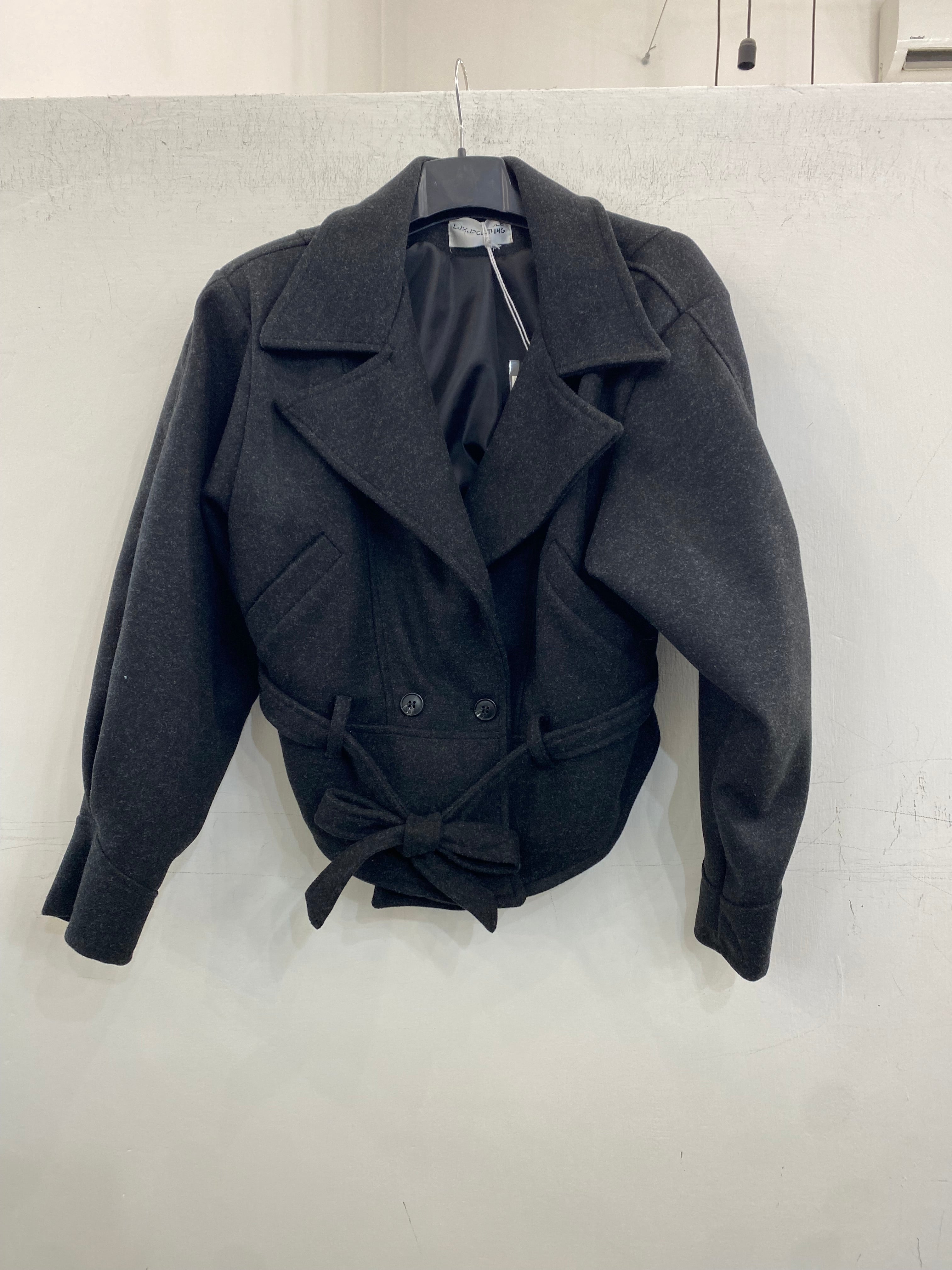 Cappotto corto con cintura 6801