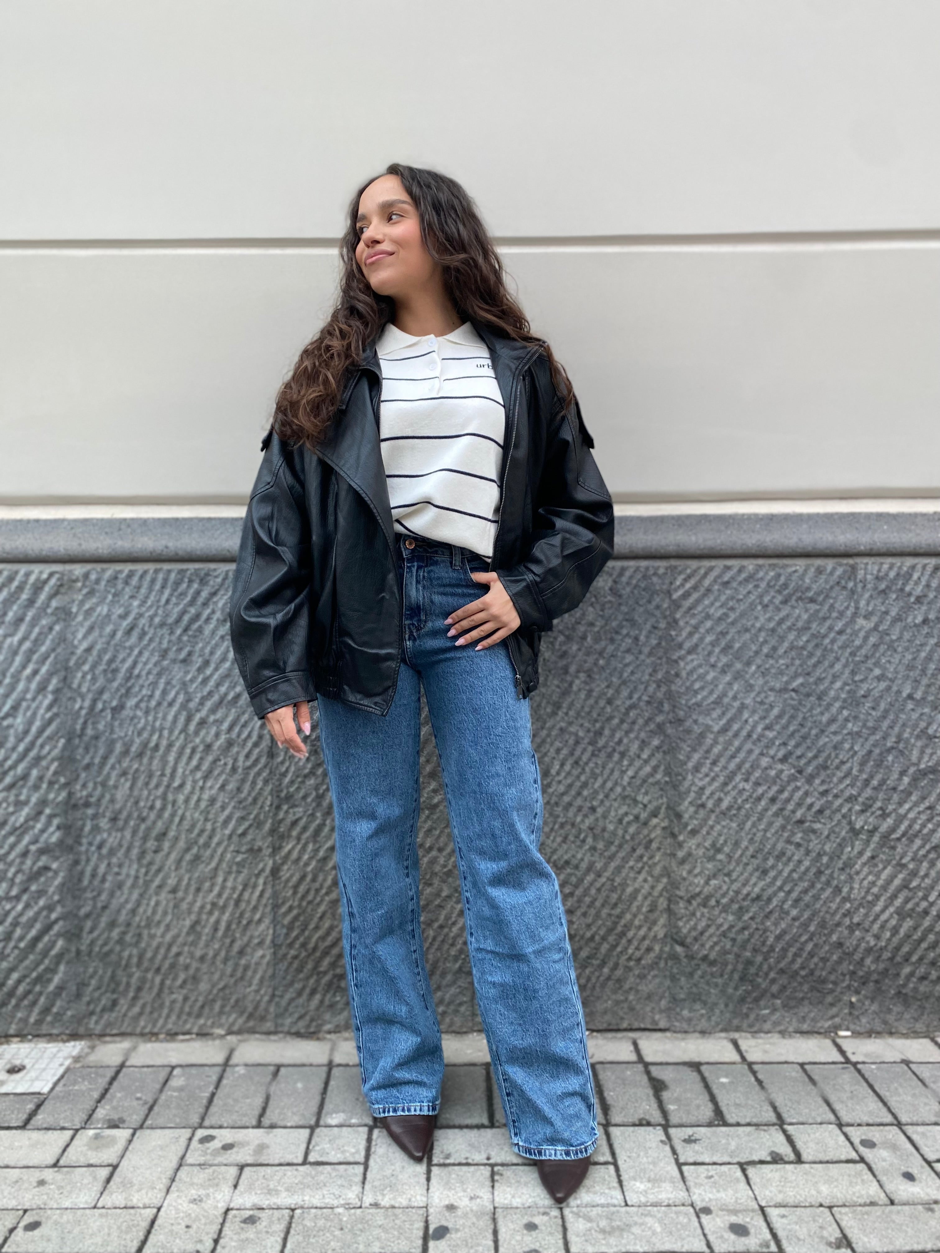 Jacket chiodo ecopelle oversize 006